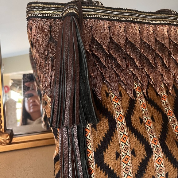 Sharif Couture
Beaded Tapestry
Tote with Leather Trim - Picture 3 of 16